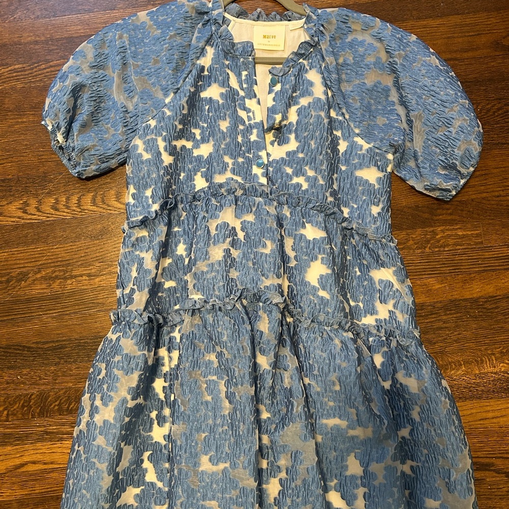 Blue and White Anthropologie Dress